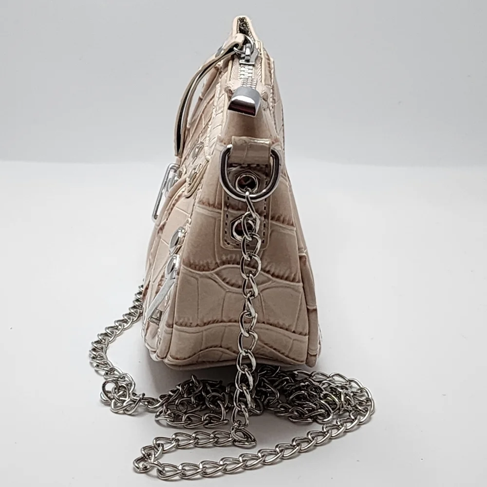 Small Crocodile Embossed Y2K Crossbody Bag